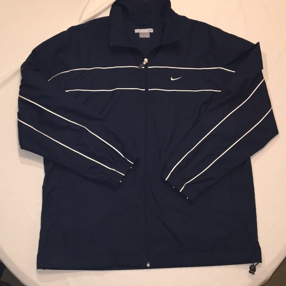 Nike Other - VINTAGE NIKE MEN LARGE WINDBREAKER NAVY AND WHITE